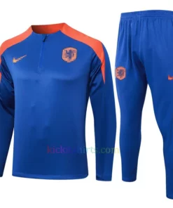 Netherlands Bright Blue Tracksuit 2024 Full Sleeves