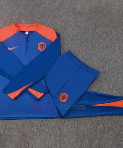 Netherlands Bright Blue Tracksuit 2024 Full Sleeves