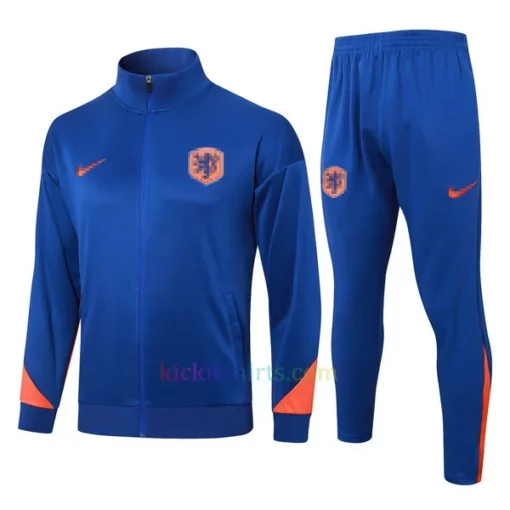 Netherlands Bright Blue Tracksuit 2024 Full Sleeves Full Zip 2