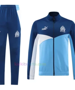 Olympique Marseille Blue Tracksuit 2024/25 Full Sleeves Full Zip