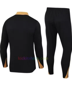 PSG Black Tracksuit 2024/25 Full Sleeves Khaki Collar