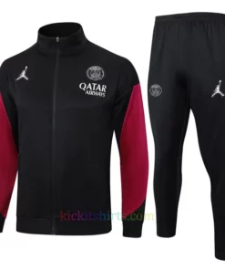 PSG Jordan Black Tracksuit 2024/25 Full Sleeves Full Zip