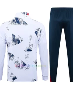 PSG White Ink Painting Tracksuit 2024/25 Full Sleeves Full Zip