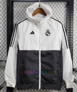 Real Madrid Black White Windrunner 2024/25