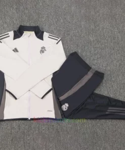 Real Madrid Light Pink Tracksuit 2024/25 Full Sleeves Full Zip