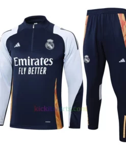 Real Madrid Navy Blue/Light Blue Tracksuit 2024/25 Full Sleeves