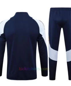 Real Madrid Navy Blue/Light Blue Tracksuit 2024/25 Full Sleeves Full Zip