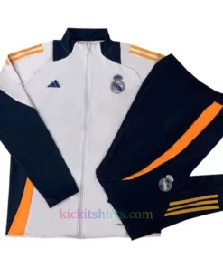 Real Madrid White Tracksuit 2024/25 Full Sleeves Full Zip