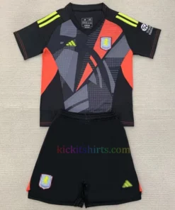 Aston Villa Goalkeeper Kit Kids 2024/25 Black