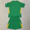 The back of Leeds United Goalkeeper Kit Kids 202425 Green