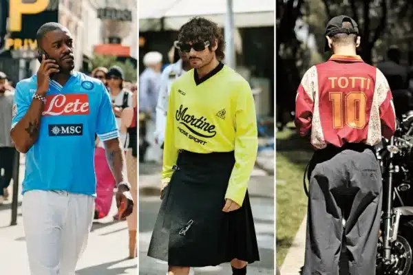 style with a football shirt